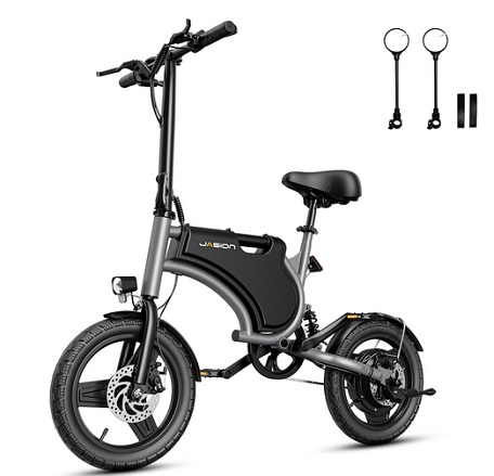 Jasion JC1 Electric Bike for Adults with Peak 600W Brushless Motor, up to 20Miles 20MPH,UL Certified 14\