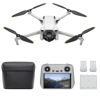 DJI Mini 3 Fly More Combo (DJI RC) – Lightweight and Foldable Mini Camera Drone with 4K HDR Video, 38-min Flight Time, True Vertical Shooting, and Intelligent Features