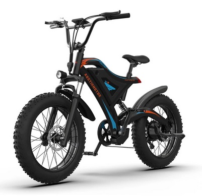 AOSTIRMOTOR S18-mini Electric Bicycle 500W 48V 15Ah Battery 20inch 25-35KM Max Mileage 140KG Max Load Electric Bike