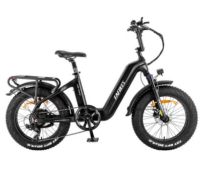 FAFREES F20 Master E-bike 20*4.0 inch Air Tire 500W Rear Drive 25km/h Max Speed 48V 22.5Ah Samsung Battery 140-160km Range Hydraulic Disc Brakes Carbon Fiber Frame - Black