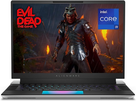 Alienware X16 R1 Gaming Laptop - 16-inch QHD+ 240Hz Display, Intel Core i9-13900HK, 32GB LPDDR5 RAM, 1TB SSD, NVIDIA GeForce RTX 4080 12GB GDDR6, Windows 11 Home - Lunar Silver