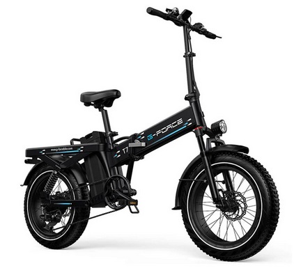 G-FORCE T7 Folding Moped Electric Bike 750W 48V 60Ah Battery 20*4.0 Inch 160-210KM Mileage Range Max Load 180KG