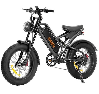 AILIFE X20B Electric Bike, 20*4.0 inch Fat Tires 1000W Motor 48V 15Ah Battery 48km/h Max Speed 100km Max Range SHIMANO 7-speed LCD Display