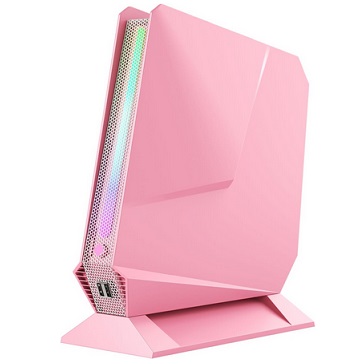 Sinbun ‎X830-Pro Mini Gaming PC 12th Intel i9-12900H Mini PC Nvidia RTX 3050Ti 8G GDDR6 14C/20T RGB Lights Desktop Mini Computer, 32GB RAM 1TB PCIe NVMe SSD, Triple Display 2.5G LAN WiFi 6E BT5.3, Windows 11 Pro- Pink