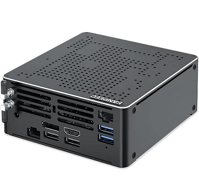 FANPEEC FS210 Mini PC Core i7 10750H Windows 11 Pro 32GB RAM 512GB NVME SSD Mini Desktop Computer 4K HD+DP Gigabit Ethernet Dual Band WiFi+BT4.2 4×USB3.0+Type C3.1 Mini Desktop PC