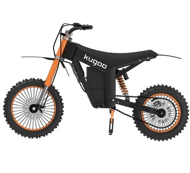 KUGOO Wish 01 Electric Mountain Bike, 1500W Motor 48V 16Ah Battery 55km/h Max Speed 50km Range, 14-inch Front Tire + 12-inch Rear Tire, Hydraulic Suspension Hydraulic Brake