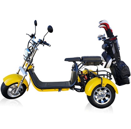 2000W Electric Trike Golf Cart Scooter Harley Style Canary Yellow CANARY YELLOW