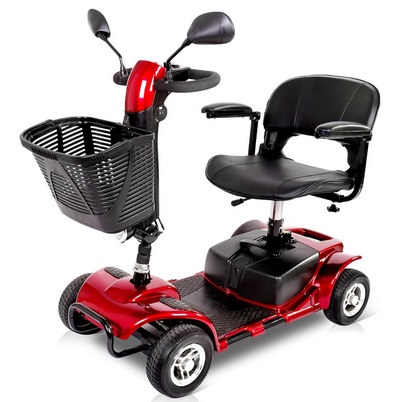 VOCIC D41 Mobility Scooter Powered Mobility Scooter Seniors, All Terrain Motorized Scooter with Seat, Folding Power Wheelchair, 4 Wheel Foldable Electric Scooter