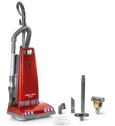 Prolux 7000 Upright Vacuum – Powerful True HEPA Filtration, Bagged Dust Chamber for Allergy Protection, Stainless Steel Brush Roll, Onboard Tools