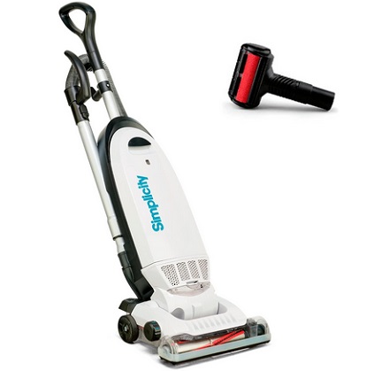 Simplicity S20ezm Vacuums Allergy Upright Bagged Vacuum Cleaner and Pet Hair Remover Upholstery Tool Bundle, Lightweight Vacuum Cleaner for Floor and Carpet, Certified HEPA Filter and Bag Included