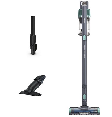 Shark IZ631H Cordless Pro Vacuum with PowerFins and Self-Cleaning Brushroll, Includes Upholstery Tool & Crevice Tool, Up To 60 Minute Runtime, HEPA Filtration, Cordless Vacuum, Dark Grey/Mojito