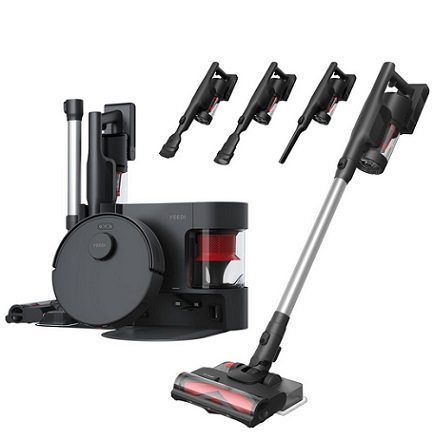 Yeedi C12 Combo Cordless Stick Vacuum & Robot & Mopping, All-in-one Cleaning Combot, with Dual Auto Self-Emptying, 10000Pa Suction & Lightweight, ZeroTangle Brush for Hard Floor, Carpet & Pet Hair
