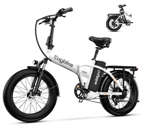 EUYBIKE F6-B Foldable Electric Bike for Adults, 30+MPH, 48V 20Ah Removable Lithium Battery up to 80Miles, 20\