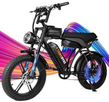 Tamobyke V29 Pro Electric Bike for Adults, Powerful 1500W Motor, 20\'\' Fat Tire Ebikes, 48V 31.2AH Battery,35MPH Speed, Full Suspension Hydralic Brakes Electric Dirt Bike