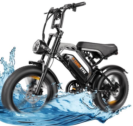 Tamobyke V20 Electric Bike for Adults, Powerful 1000W Motor, 20\'\' Fat Tire Ebikes, 48V15.6AH Battery,28MPH Speed, Full Suspension Hydralic Brakes Electric Dirt Bike