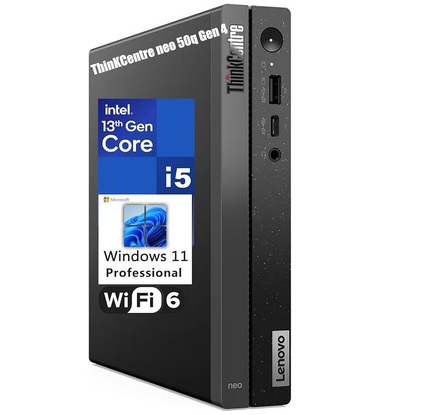Lenovo ThinKCentre neo 50q Gen 4 Tiny 1L Business Mini Desktop Computer, 13th Gen Intel Octa-Core i5-13420H (Beat i7-1355U), 16GB DDR4 RAM, 1TB PCIe SSD, WiFi 6, RJ-45, Windows 11 Pro, Vent-HEA