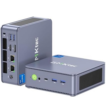 GMKtec K7 Plus Mini PC Intel i7-13620H (Up to 4.9GHz) Windows 11 Pro 32GB DDR5+2TB PCIe4.0 SSD i225V Dual NIC Mini Desktop Computers/USB-C/USB4.0 Blue