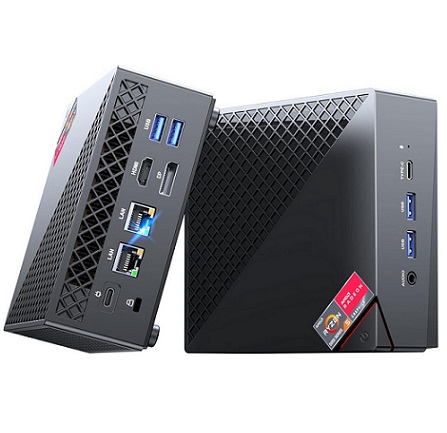 KAMRUI AM06 PRO Mini Gaming PC, AMD Ryzen 7 5800U 32GB DDR4 512GB SSD Mini PC(8C/16T, up to 4.4Ghz), Dual LAN/4K Triple Display/WiFi6/BT5.2/Dual Channel Mini Desktop Computer, Gaming Pc Support 2.5 Inch HDD