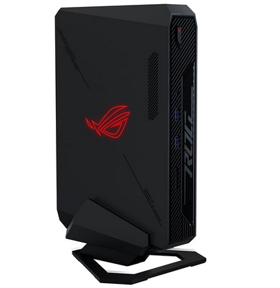 ROG NUC 970 Full System Mini PC with Intel 14th Gen Core Ultra 9 185H, NVIDIA GeForce RTX 4070 Discrete Graphics, 32GB DDR5 RAM, 1TB PCIe G4x4 NVMe SSD, Win 11, ARGB Lighting, Vertical Stand Included