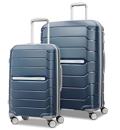Samsonite Freeform Hardside Expandable with Double Spinner Wheels, Navy, 2-Piece Set (21/28)