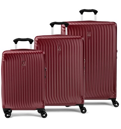 Travelpro Maxlite Air Hardside Expandable Luggage, 8 Spinner Wheels, Lightweight Hard Shell Polycarbonate, Cabernet, 3-Piece Set (21/25/28)