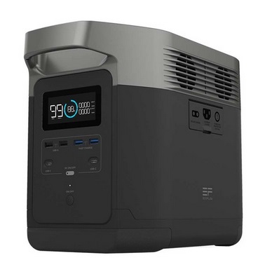 EcoFlow DELTA 1300 Portable Outdoor Mobile Emergency Power Station 1260Wh Capacity EFDELTA Solar Quick Charging 6 x 1800W AC Power Socket - Black