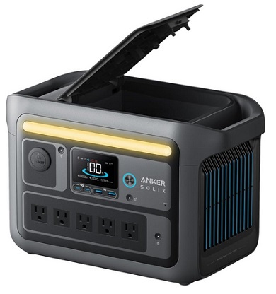 Anker SOLIX C800 Portable Power Station, 1200W (Peak 1600W) Solar Generator, Full Charge in 58 Min, 768Wh LiFePO4 Battery for Outdoor Camping, RVs, Road Trip, and Power Outages (Optional Solar Panel)