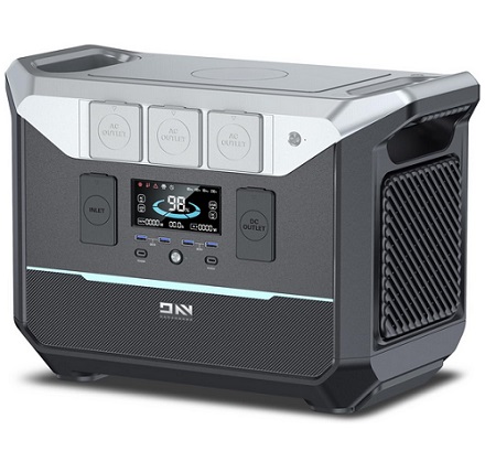 Backup Portable Power Station 1800W, 1382.4Wh LiFePO4 Battery Generator, Fast Charging Solar Generator, Portable Power Source For Camping, Blackout, Off-grid and Exploration(Solar Panal Optional)