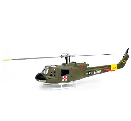 FlyWing UH-1 Iroquois V4 Scale Helicopter RTF - FlyWingRC Remote Control Helicopter for Adults (Green)