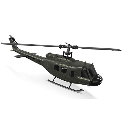 Carmanon Ultra-high Simulated RC Helicopter - 27:1 Scale Model Collectable Remote Control Helicopter with Auto-Hover for Adults, Beginners, Bell UH-1D
