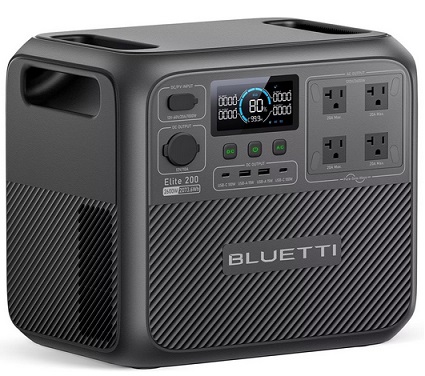 BLUETTI Elite 200 V2 Portable Power Station, 2073.6Wh LiFePO4 Battery Backup w/ 4 2600W AC Outlets (3900W Power Lifting), 17-Year Lifespan, Solar Generator for Camping, Off-grid, Power Outage