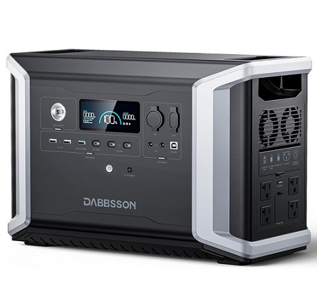 Dabbsson Portable Power Station DBS2300 Plus, Max 16660Wh, 4 × 2200W AC Outlets, Solar Generator for Camping, Home Backup, Emergency, RV