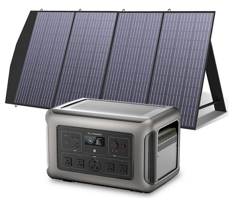 ALLPOWERS R3500 Portable Power Station with SP033 Solar Panel Included, 3200W 3168Wh LiFePO4 Portable Home Battery with 200W Solar Panel Charger, UPS Solar Generator for Camping, RV, Home Backup