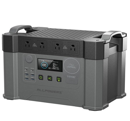 [Upgraded Version] ALLPOWERS S2000 Portable Power Station 2000W (Peak 4000W) MPPT Solar Generator 1500Wh Backup Battery with 4 AC Outlets for Outdoor Camping RV Emergency Off-Grid