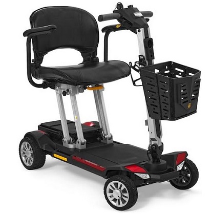 Golden GB120 Technologies Buzzaround Carry On Fold-Flat Travel Lithium Battery Lightweight Mobility Scooter (Red) Assorted