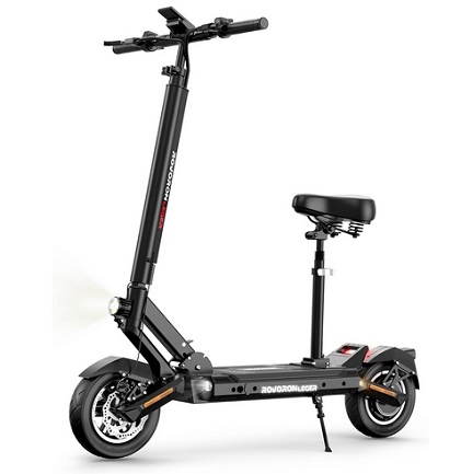 ROVORON Leger Electric Scooter With Seat, 48V 15AH Battery, 600W Motor (Peak 1200W), 33-Mile Range, 28MPH Speed, 10\