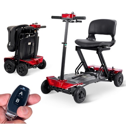 Rubicon FX70 One Click Fold and Unfold Automatic Foldable Electric Mobility Scooter for Adults with Longest Range, Heavy-Duty, 4 Wheel Scooter with Lithium Battery. (Model13)