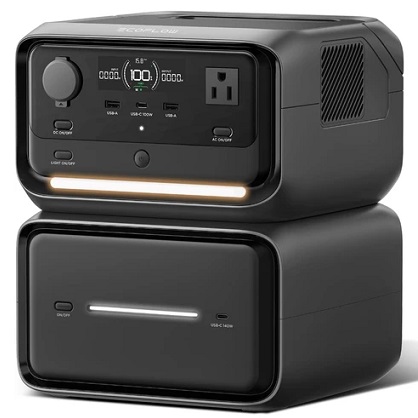EcoFlow RIVER 3 Plus 286Wh Portable Power Station + EB600 572Wh Battery Pack