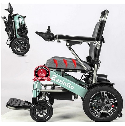 [2025 Upgrade] Most Comfortable Electric Wheelchairs, Green Lightweight Electric Wheelchair for Adults, Airline Approved, Power Wheelchairs for Adults, 500W Lightweight Electric Wheelchair