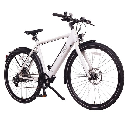 NCM C7 Electric City Bike, 350W Powerful Hub Motor, Large Capacity Removable Lithium Battery (36V 14Ah), Hydraulic Disc Brake, (Black/White/Metal Brick Red, S/M/L 1.5\