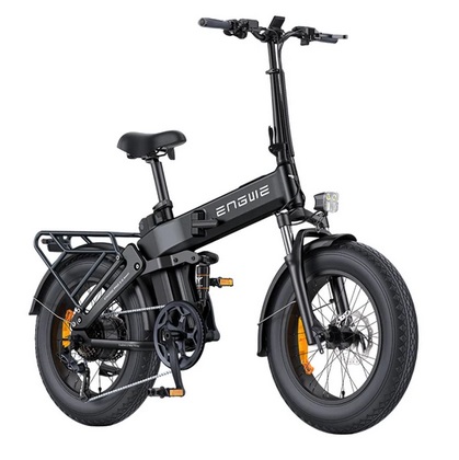 ENGWE Pro 3.0 Boost Electric Bike, 250W Motor, 48V 15Ah Battery, 20*4.0 inch Tires, 130km Range, Hydraulic Brake, Full Suspension, Shimano 7-speed, Torque Sensor, App Control - Black