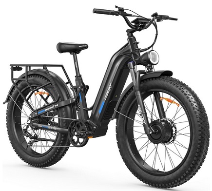 FREESKY Ranger AIR Dual Motor Electric Bike for Adults, 3500W 200NM Fast Ebike,105Miles Long Range E Bike,Full Suspension Electric Mountain Bike, 26\'\' Fat Tire Electric Bicycle for Man Womens Hunters