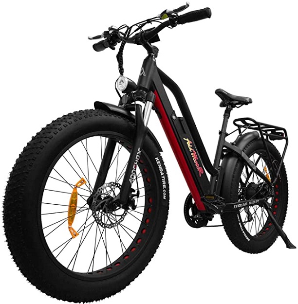 Addmotor MOTAN M450 Electric Bicycles Adult, 26 Inch Step Thru Women Men Bikes, 500W Motor Fat Tires 48V 10.4Ah Battery Assisted Bike for City Commuter (Orange-P7)