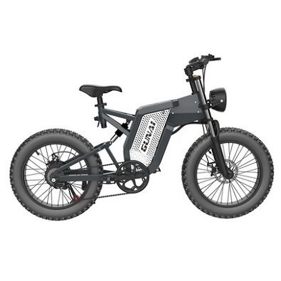 GUNAI MX25 Electric Bicycle 20*4.0 Inch Fat Tires 2000W Brushless Motor 50Km/h Max Speed 48V 25Ah Battery Shimano 7-Speed Double Oil Brakes 75KM Mileage Range 200KG Payload E-Bike - Black