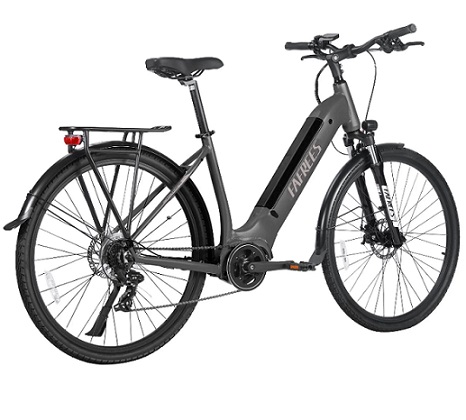 FAFREES FM9 City Electric Bike KENDA 700C*45C Tire 250W Bafang Mid-Drive Motor 25Km/h Max Speed 36V 15Ah Battery 100KM Range SHIMANO 7-Speed TEKTRO Mechanical Disc Brakes - Green