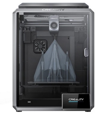 Creality K1 3D Printer, 600mm/s Max Speed, Auto Leveling, 32mm³/s Max Flow Hotend, 20000mm/s² Acceleration, Filament Runout Sensor, Unibody Die-cast Frame, Dual Cooling Fan, 220*220*250mm