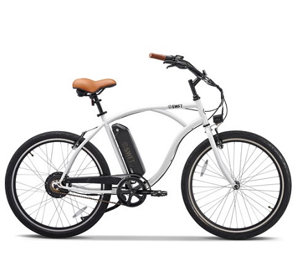 SWFT Fleet 500W Electric City Bike with up to 59.9km Battery Life - White