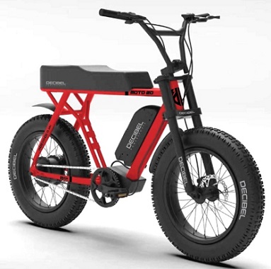 Decibel Moto-500 Electric Bike 500W Motor 48v 10.4Ah Battery 54KM Range 32km/h Max Speed 7 Speed