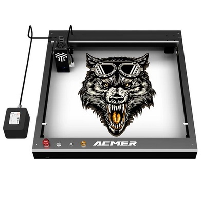 ACMER P2 20W Laser Cutter, Fixed Focus, Engraving at 30000mm/min, Ultra-silent Auto Air Assist, 0.01mm Engraving Accuracy, iOS Android App Control, 420*400mm