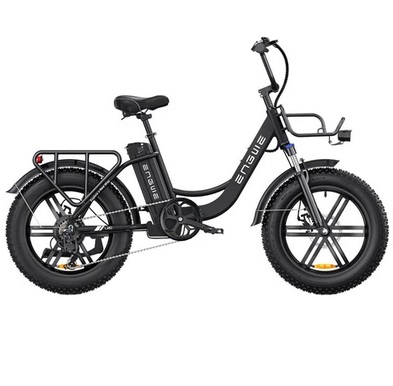 ENGWE L20 Electric Bike 20*4.0 inch Fat Tire 250W Motor 25km/h Max Speed 48V 13Ah Battery 140km Mileage Max Load 120kg Shimano 7-Speed Transmission - Black